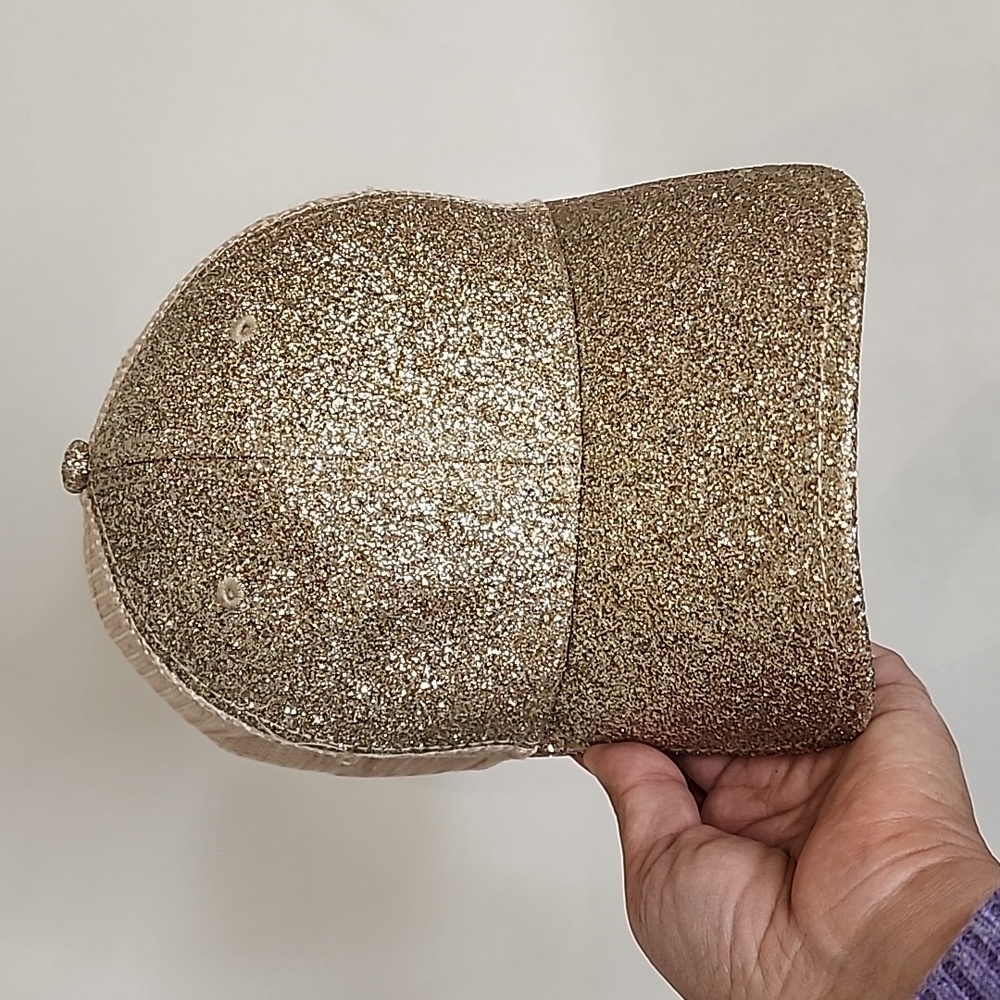 Scala‎ Pronto Gold Glitter Mesh Baseball Trucker Cap